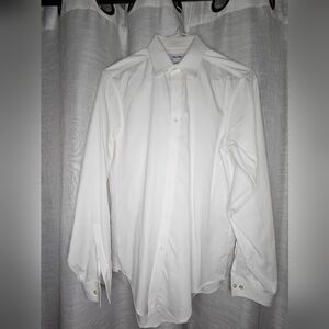 Calvin Klein mens white dress shirt 15.5 34